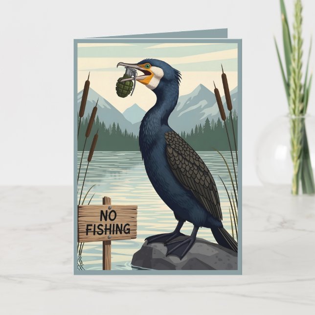 Fishing Fishing Themed Card (Front)