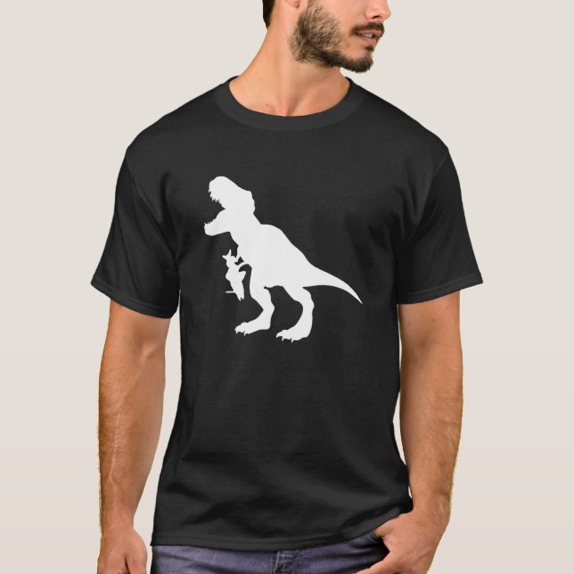 Fishing Fishsaurus Rex Dinosaur T-Shirt (Front)