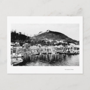 Fishing Fleet and Deer Mountain at Ketchikan Postcard