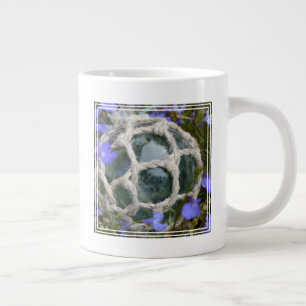 Fishing Float Among Flowers Large Coffee Mug