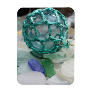 Fishing float on glass, Alaska Magnet