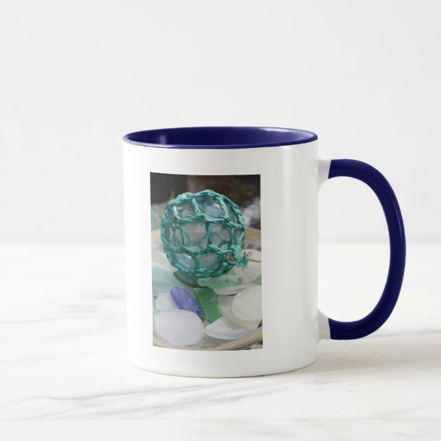 Fishing float on glass, Alaska Mug (Right)