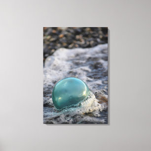 Fishing Float Surrounded By Surf Canvas Print