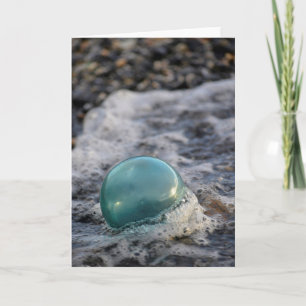 Fishing Float Surrounded By Surf Card