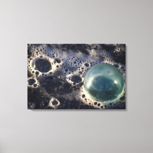 Fishing Float With Bubble Water Canvas Print