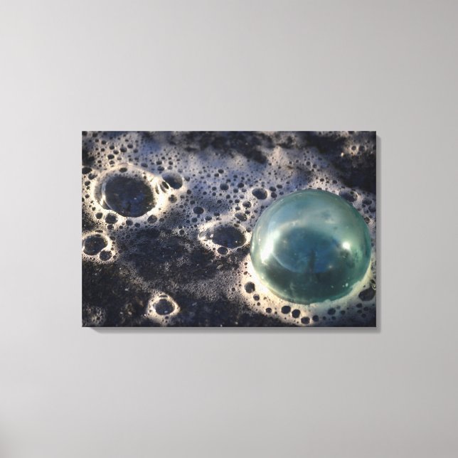 Fishing Float With Bubble Water Canvas Print (Front)