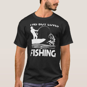 Fishing For Boys Kids Fisherman Bait Boat Trip T-Shirt