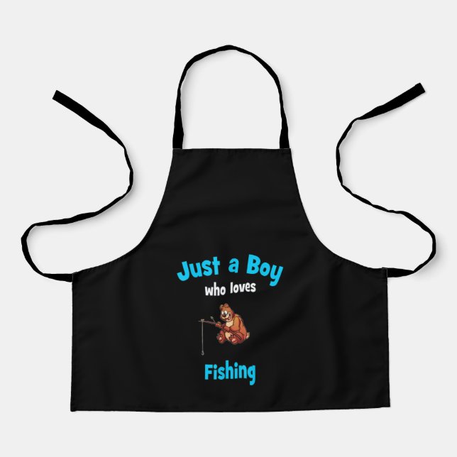 Fishing For Boys Kids Fishing Apron (Front)