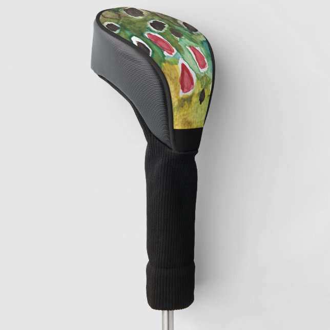 Fishing for Brown Trout Golf Head Cover (Angled)