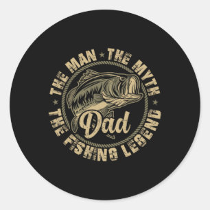 Fishing For Dad Father Day Fishing Gift For Fisher Classic Round Sticker