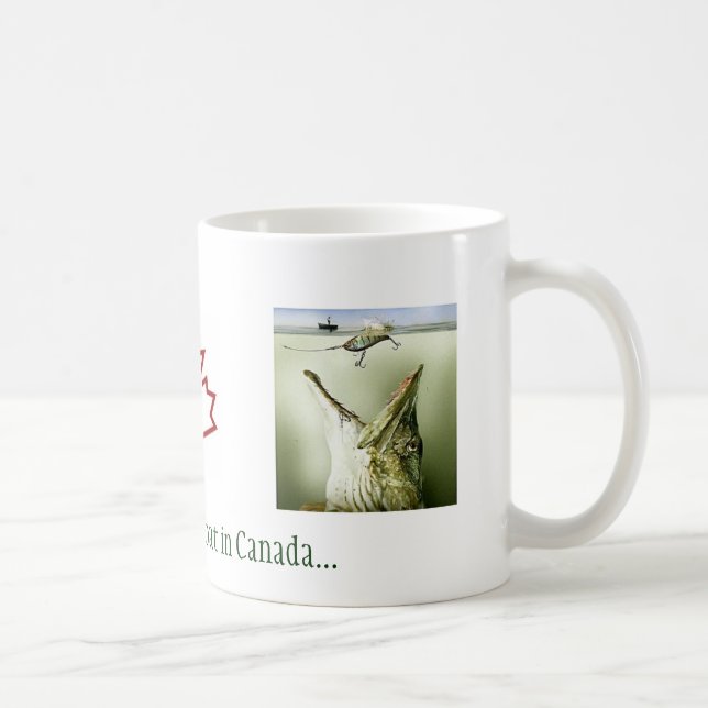 Fishing for Northern Pike in Canada Coffee Mug (Right)
