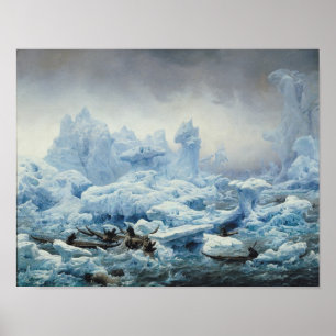 Fishing for Walrus in the Arctic Ocean, 1841 Poster