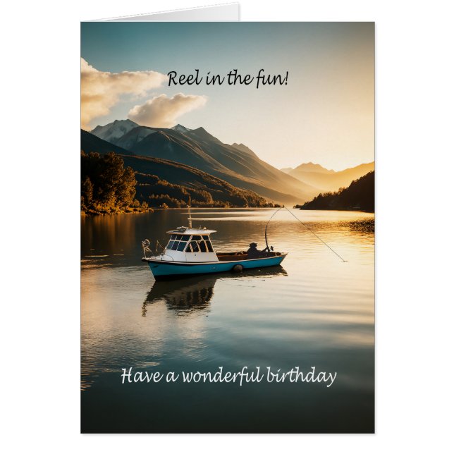 Fishing From a Boat Birthday (Front)