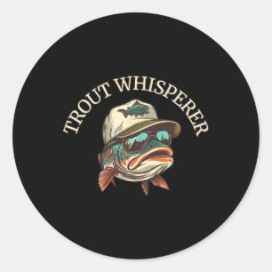 Fishing Fun Adventurous Trout Whisperer  Classic Round Sticker
