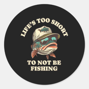 Fishing Fun Chill Trout Fisherman Classic Round Sticker