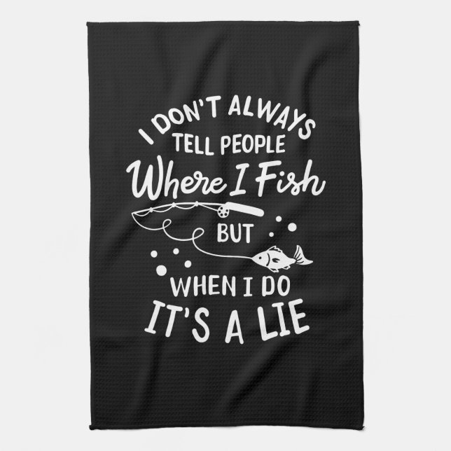 Fishing - Funny Fishing Kitchen Towel (Vertical)