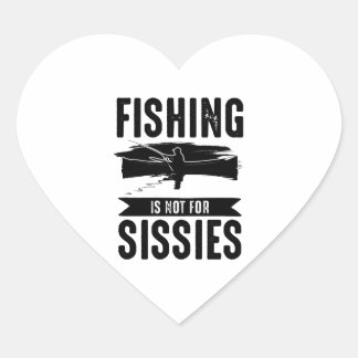 Fishing Funny Fishing Saying Heart Sticker