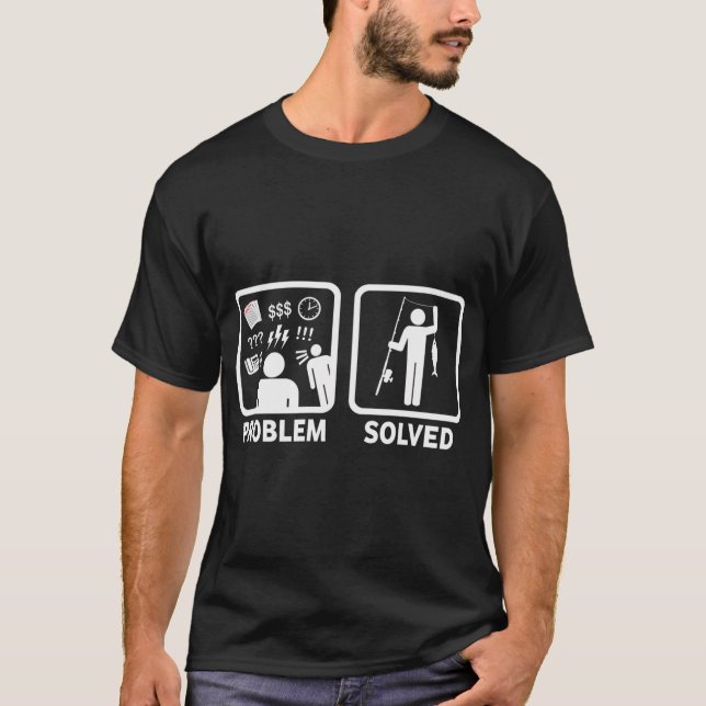 Fishing Funny Stressed Out T-Shirt (Front)