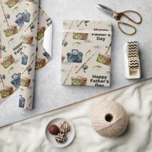 Fishing Gear Father's Day Wrapping Paper