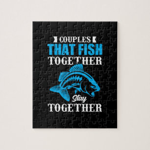 Fishing Gift Couples That Fish Together Jigsaw Puzzle