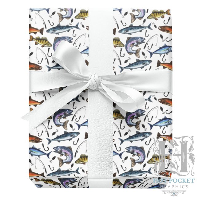 Fishing Gift Wrapping Paper (Creator Uploaded)