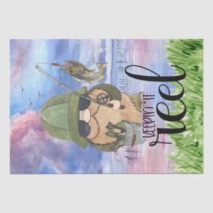 Fishing Gnome "Keepin' It Reel" Decoupage Tissue Paper