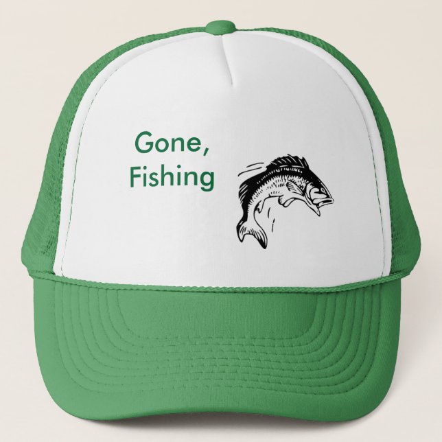 fishing, Gone, Fishing Trucker Hat (Front)
