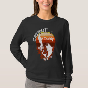Fishing Graphic Castout Society Large Mouth Bass O T-Shirt