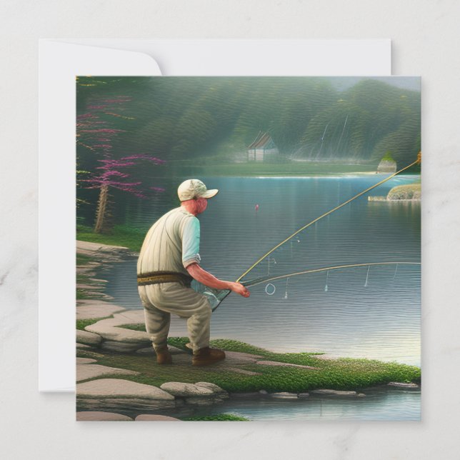 Fishing Graphic Invitation (Front)