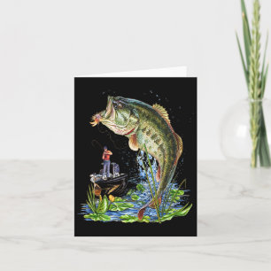 Fishing Graphic Large Mouth B Fish Card