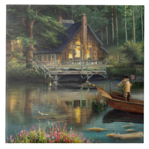 Fishing Graphic Tile