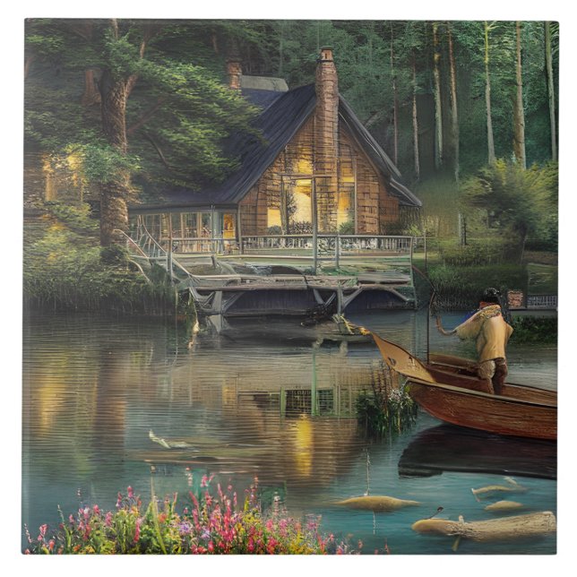 Fishing Graphic Tile (Front)