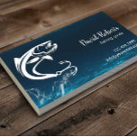 Fishing Guide Bait Shop Underwater fishing charter Business Card<br><div class="desc">Fishing Guide Service Blue Water Business Card.</div>