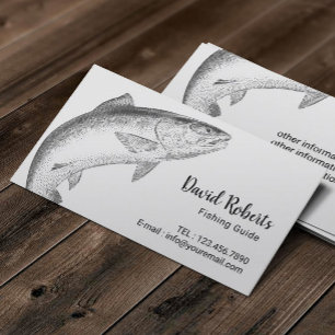 Fishing Guide Professional Fisherman Plain Business Card