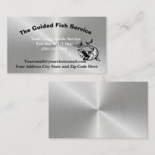 Fishing Guide Service Professional Business Card