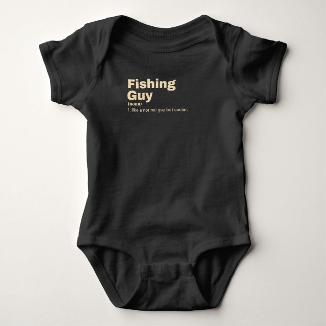Fishing Guy - Fishing Baby Bodysuit (Front)