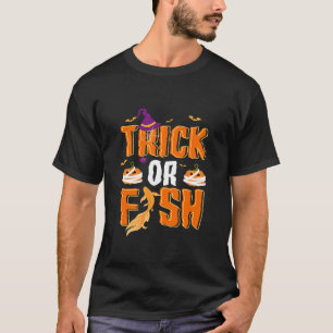 Fishing Halloween Trick Or Fish Pumpkin Spooky Fis T-Shirt