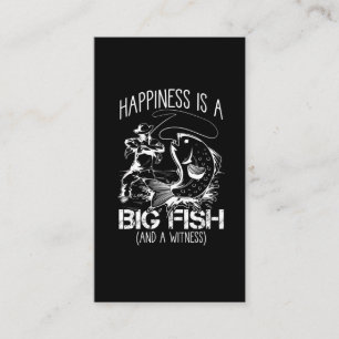 Fishing Happiness Witness Fish Loving Fisherman Business Card