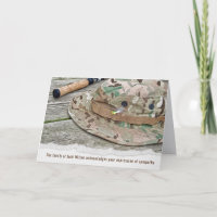 Fishing Hat Sympathy Thank You Card