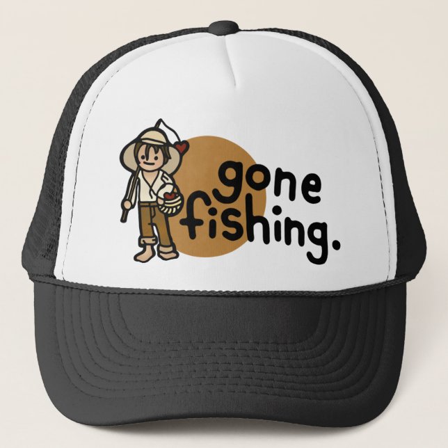 fishing hat. trucker hat (Front)