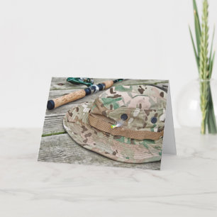 Fishing Hat with Lure Father's Day Card