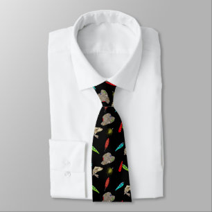 Fishing Hats and Lures on Black Tie
