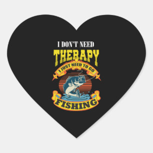 Fishing                                 heart sticker