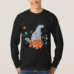 Fishing His Goldfish  T-Shirt