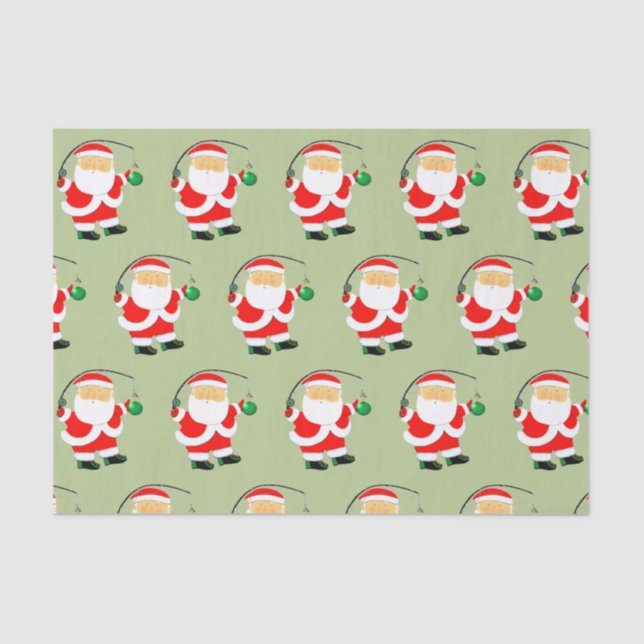 Fishing Holiday Gift Tissue Paper (Front)