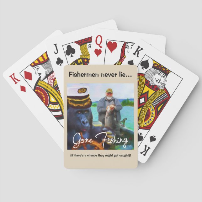 Fishing Humour playing cards (Back)