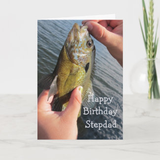 Fishing Humour Stepdad Birthday Fisherman Card