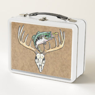 Fishing Hunting Metal Lunch Box