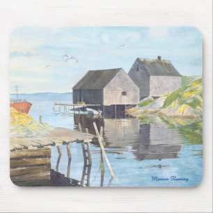 Fishing Huts Mouse Pad