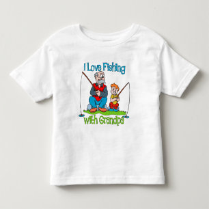 Fishing - I Love Fishing with Grandpa Toddler T-shirt